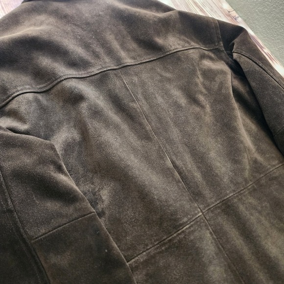 J.Crew Mens Brown Suede Leather Jacket L Preppy Outdoor Quilted Fall Coat Hiking - Picture 11 of 14